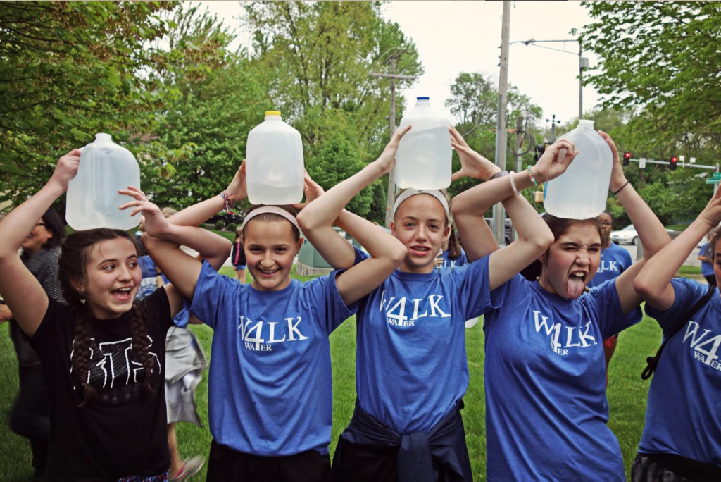 Kids with water